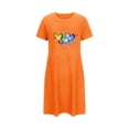 thumbnail image 5 of Camisón corto de mujer, vestido de largo medio con estampado de moda, camisón corto extragrande de mujer, camisón de manga corta con estampado de pecho a la moda, camisón de mujer, 5 of 5