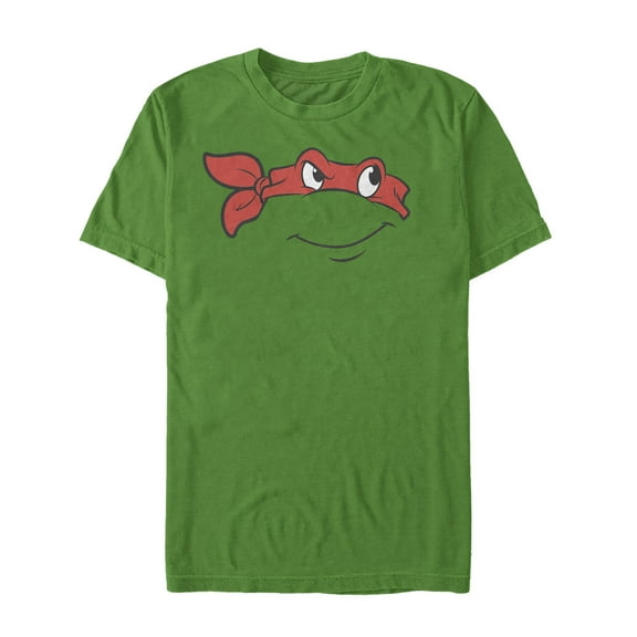 Men's Teenage Mutant Ninja Turtles Raphael Face  Graphic Tee Kelly Green X Large