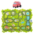 thumbnail image 1 of Juguetes de rieles de ranura para niños, pistas de carreras para niños, juego de pistas educativas STEM, riel 12 piezas de la ciudad, 1 of 7