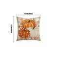 thumbnail image 3 of Thanksgiving Pillow Covers 18x18 Inch - 3 Style Linen Set for Sofa & Home Decor, 3 of 6