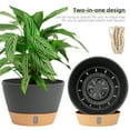 thumbnail image 2 of QCQHDU 2 Pack 10 inch Plastic Black Hanging Planters with 3 Hooks, Hanging Plant Pot Basket with Drainage Hole for Garden Home, 2 of 6