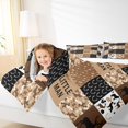 thumbnail image 4 of Homewish Rustic Camo Print Full Size Comforter Sets,Jungle Animal Deer Bedding Comforter Set,Brown Black Checkered Bedding Sets For Kids,Ultra Soft Home Decor,3pcs, 4 of 8