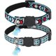 thumbnail image 1 of Set of 2 Cat Collar with Bell, Adjustable Cute Tribal Pattern Child Safety Collar, Blue Aztec, 1 of 4