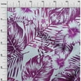 thumbnail image 3 of oneOone Polyester Spandex Medium Purple Fabric Floral & Leaves Sewing Fabric By The Yard Printed Diy Clothing Sewing Supplies 56 Inch Wide, 3 of 4