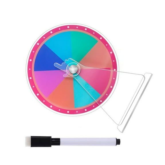 Erasable Reusable Fortunes Wheel Tabletop Prize Game for Carnivals Parties Tradeshow Easy Assembly