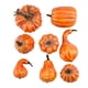 thumbnail image 2 of Decoraciones de Otoño de Espuma de Mini Calabazas Artificiales en Pack de 8 para Halloween Decoración de Acción de Gracias, 2 of 7