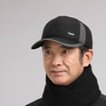 thumbnail image 3 of Gorra de béisbol de otoño e invierno para hombre de sombrero viejo, orejeras cálidas para papá de mediana edad y ancianos, gorra con visera vieja engrosada, marea, 3 of 6