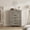 Retro Gray, variant on Tall 41.3" 5-Drawer Vertical Dresser — Freestanding Wooden Storage Chest with Large Capacity for Bedroom & Living Room, Wood color
