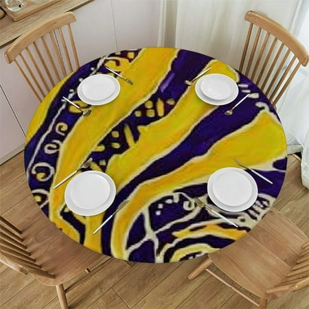 

Sheronv Fish Round Table Cover Stain Resistant Washable Indoor Outdoor Tablecloth Kitchen Dining Wedding Parties 100% Polyester Decor Perfect for Home Kitchen Outdoor Picnic Dining Farmhouse 31 -35