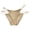 Beige, variant on Women's Low Rise Tie-Side Thong T-Back See Through Mesh Panty Underwear Lingerie Bottoms (Black, One Size)