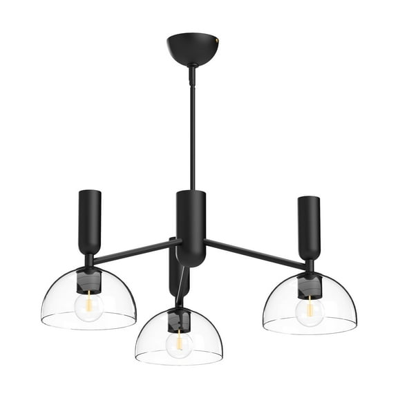 Alora Lighting Ch563335cl Jude 3 Light 38" Wide Chandelier - Black