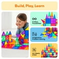 thumbnail image 6 of PICASSO-TILES Magnetic Tiles for Kids, 82PCS Construction STEM Building Blocks Educational Toy, 6 of 9