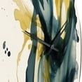 thumbnail image 5 of Designart "Strokes in Dark Blue and Gold XVIII" Fractals Oversized Wall Clock, 5 of 5