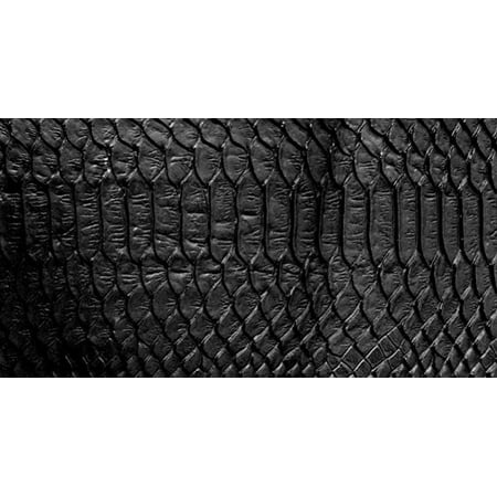 Dot Embossed Leather - BLACK Embossed Snake Vinyl 54