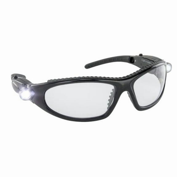 SAS Safety SA5420 Readers Dual LED Safety Eyewear, Black & Clear