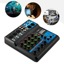 5-Channel Mixer with Bluetooth, USB, and Reverb for Live Audio Mixing