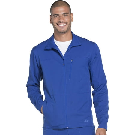 

Dickies Dynamix Medical Scrubs Warm Up Jacket for Men Zip Front DK310 M Galaxy Blue