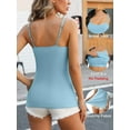 thumbnail image 3 of ANFERRY Women's Cotton Camisole Shelf Bra Spaghetti Straps Tank Top Pack of 2, 3 of 13