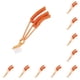 thumbnail image 1 of Injueey Cepillo de limpieza de microfibra duradero para persianas y limpiador de ventanas, plumero, aplicación amplia, peso ligero, naranja Naranja 10Conjunto, 1 of 6