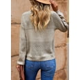 thumbnail image 5 of Chase Secret Womens Sweaters Casual Long Sleeve V Neck Lightweight Corchet Pullover Sweater Tops, 5 of 8