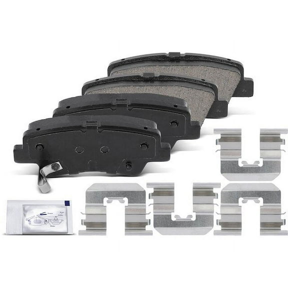 Rear Brake Pad Set 4 - Compatible with 2011 - 2016 Hyundai Elantra Sedan - Autopart Premium
