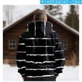 thumbnail image 5 of Winter Jackets for Men Hooded Thicken Print Long Sleeve Sherpa Coats Fuzzy Fleece Lined Full Zip Up Hoodie Jacket Outwear with Pockets, 5 of 7