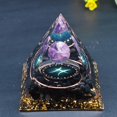 thumbnail image 4 of Pirámide De Orgón Obsidiana natural orgonita pirámide cristal Reiki Chakra generador de energía (Piscis), 4 of 4