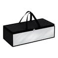 thumbnail image 4 of Bolsa de almacenamiento de ropa plegable, bolsa de almacenamiento de sombreros, cremalleras resistentes, organizador de edredones Negro, 4 of 9