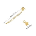 thumbnail image 2 of Unique Bargains 20Sets Ribbon Crimp Clamp Ends with Lobster Claw Clasps & Chain 6mm Gold Tone, 2 of 7