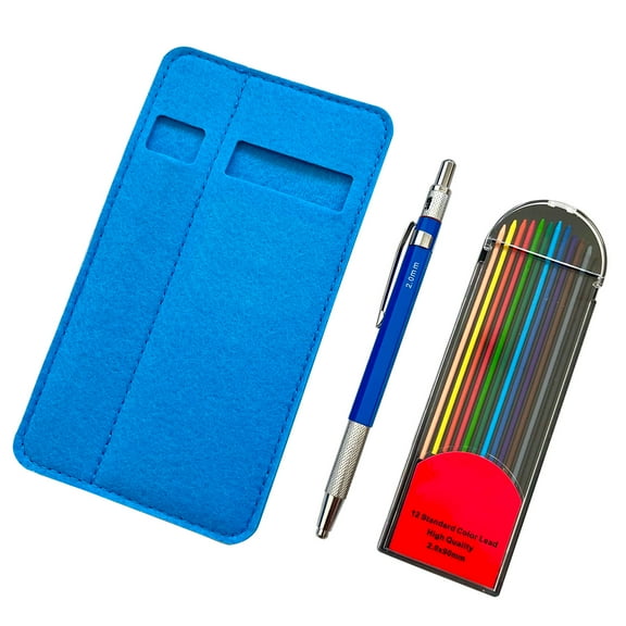 Automatic Pencils with 12 Colors Refills 2.0mm Drawing Pencils Mechanical Pencils Set Sketching Pencils for Student