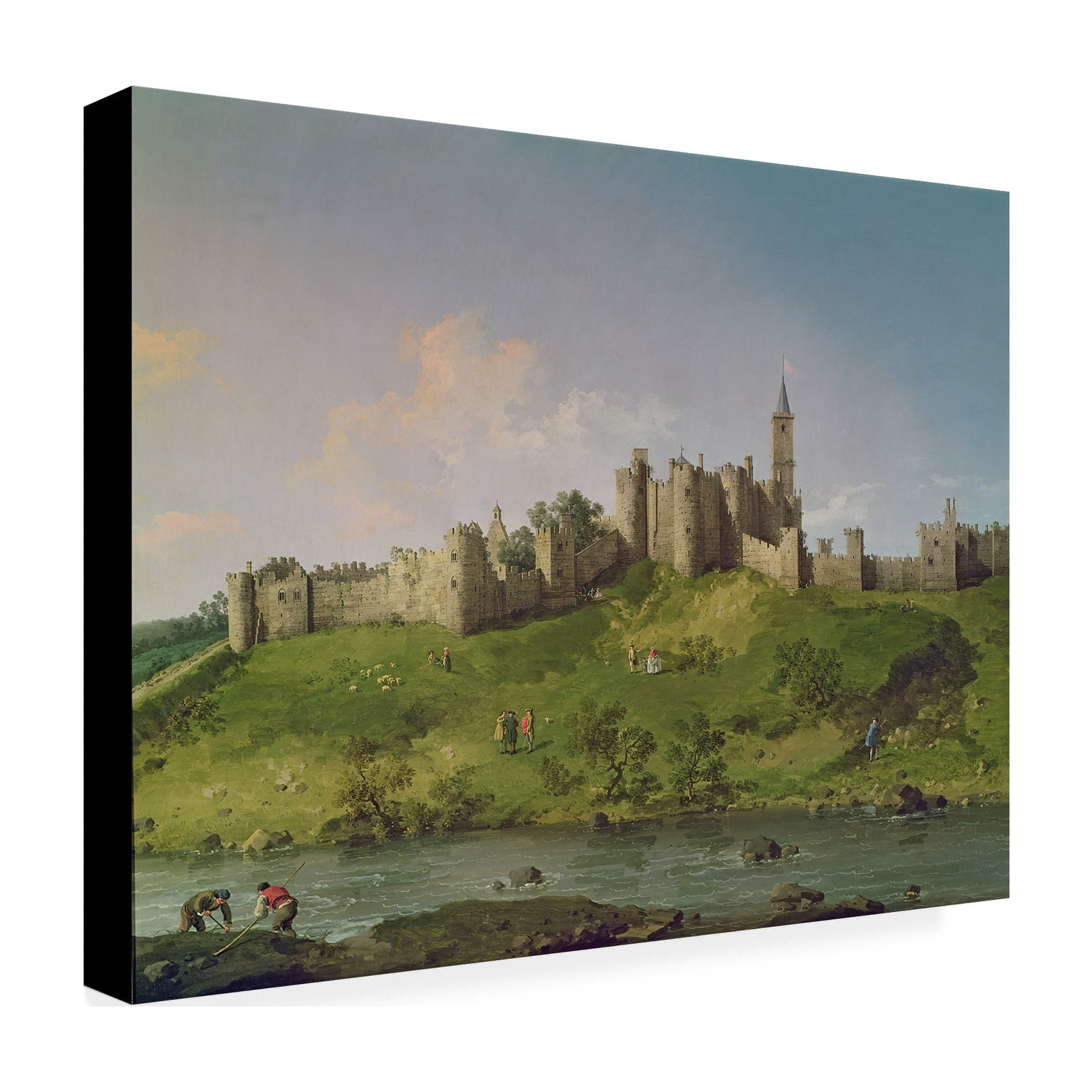 Trademark Art "Alnwick Castle" Canvas Art by Canaletto