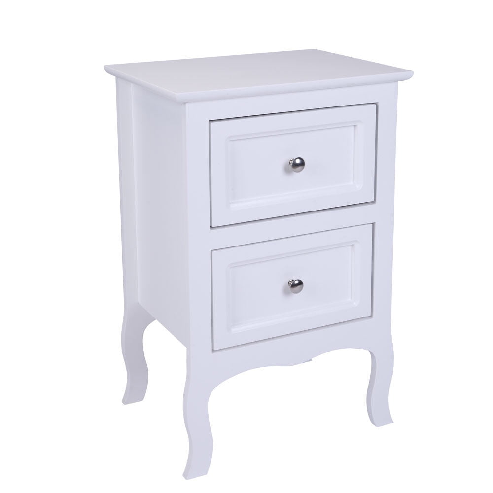 2-Tier Night Table Large Size, White