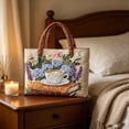 thumbnail image 6 of Quilted Tote Bag for Women, 12x12in Vintage Digital Print Shoulder Bag with Zipper, Large Capacity Foldable Shopping Tote, Tear-Resistant Polyester Handbag for Commuting Travel & Daily Use, 6 of 8
