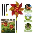 thumbnail image 2 of Yiaieng 10PCS Sparkly Reflective Pinwheels with Stakes, Bird Repellent Devices Deterrent to Scare Birds Away from Yard Patio Farm Garden Window Decorations (Yellow), 2 of 8