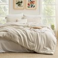 thumbnail image 1 of Juego de cama Bedsure California King, 7 unidades, edredón suave de color beige, 1 of 8