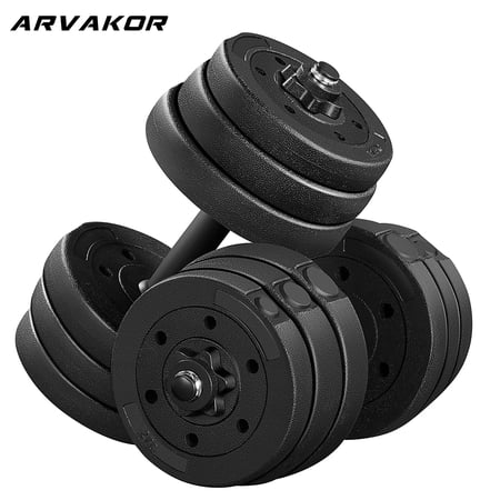ARVAKOR 66 LB Adjustable Weights Dumbbell Set Fitness Exercises for Home Gym, Black