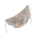 thumbnail image 4 of Wxolcjlv Women's Iridescent Sequin Wrap Mini Skirt Tie Waist Performance Club Short Skirts, 4 of 5