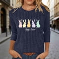 thumbnail image 2 of Camiseta de Cuello Redondo Impresa Casual de Manga 3/4 de Mujer Y Blusas, Tops de Moda de Otoño E Invierno, 2 of 7