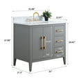thumbnail image 6 of Vanity Art 36" Single Sink Bathroom Vanity Cabinet with Ceramic Countertop, 6 of 9