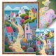 thumbnail image 1 of Kit Punto Cruz Con Casas Hilo Algodón Ecológico Bordado 14CT 40x60cm, 1 of 9