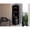Black, variant on Particle - Board Black Corner Bar Cabinet / Durable Storage Solution