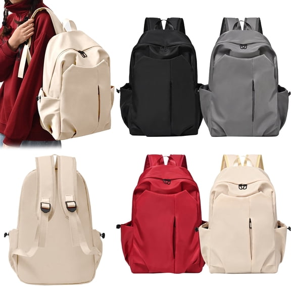 18in Backpack,Cute Laptop Bookbag for Women College Aesthetic  Bag Travel Mochilas Niñas, Khaki Beige 1pc