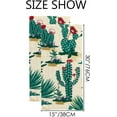 thumbnail image 3 of Coolnut Fingertip Hand Towels, Set of 2 Pcs Summer Cactus On Desert Absorbent Face Bath Towels for Bathroom Kitchen, 30"x15", 3 of 6