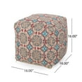 thumbnail image 6 of Noble House Cube Bohemian Fabric Pouf, 6 of 6