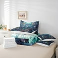 thumbnail image 4 of Erosebridal Ocean Jellyfish Bedding Sets Twin Size,Sea Animal Comforter Sets with Sheets,Underwater World Room Decorative,Reversible,Breathable,7pcs, 4 of 6