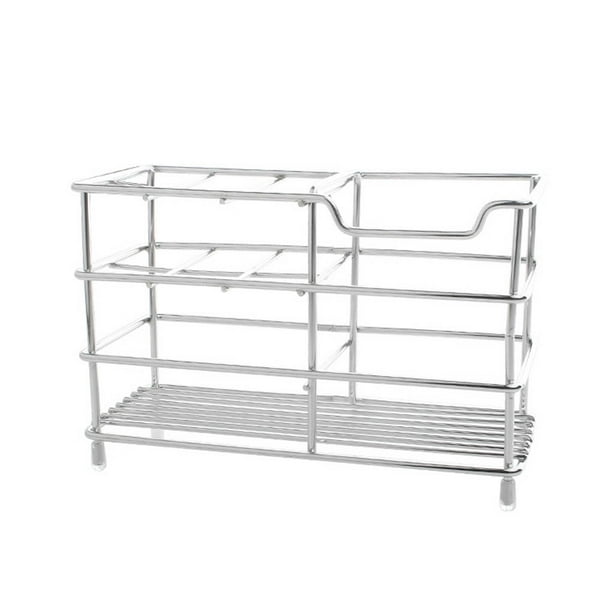 Cateissary Estante de almacenamiento para cepillos de dientes, soporte de pared, mano de obra fina, instalación práctica, suministros exquisitos Juegos de accesorios de baño Plata