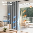 thumbnail image 4 of Cortinas opacas Joydeco Burg de 240 cm, 2 paneles, 100% negras, 4 of 9