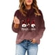 thumbnail image 1 of Sudadera de Navidad para mujer Gibobby con estampado de Enano Gradiente Café M, 1 of 4