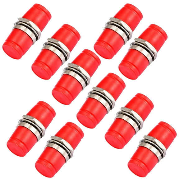10x Lot FC-FC/PC Fiber Optic Adapter Coupler Connector Female to Female RED