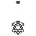 thumbnail image 4 of Livex Lighting  Geometric Shade 1-Light 13-inch Mini Pendant - 13"Dia. x 21"-80"Adj. H Scandinavian Gray, 4 of 11